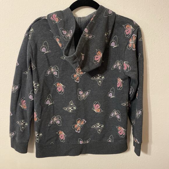 Cat and Jack Girls 14 Zip Hoodies Lot of 4 Galaxy, Butterflies, Hearts, Flowers - Picture 12 of 16